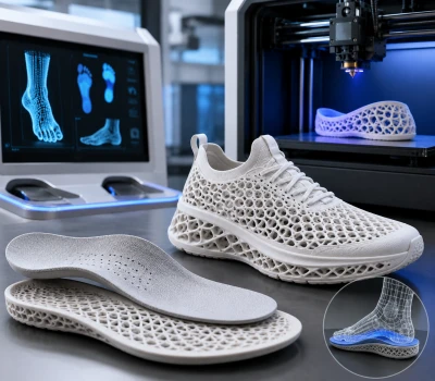 Đế lót giày chỉnh hình và giày in 3D-: Quét 3D + AI và sản xuất bồi đắp đang biến đổi sức khỏe bà...